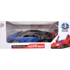 小胡玩具 遙控開門3D燈光警車/跑車 兒童玩具, 1個, 跑車-橘