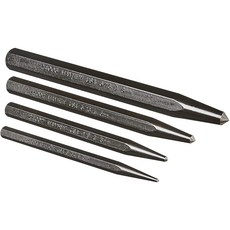 메이휴 툴스 62215 센터 펀치 4피스 세트 블랙 옥사이드 마감, 1/16" - 1.5 mm x 4"