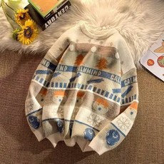 남자 크리스마스 니트 스웨터 힙합 니트 파티룩