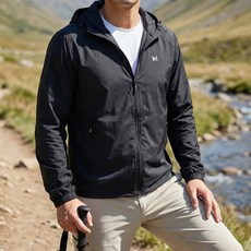 [더가볍고 더쾌적한] 남성 초경량 홑겹 바람막이 후드 아웃도어 자켓 MAJM402 (95~110)