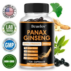 인삼추출물 보충제로 호르몬 밸런스 유지 지구력 증진 기분개선 주의력 증진에 도움을 줍니다, 3개, 60회분