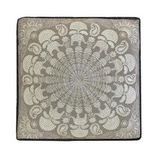 요가 및 명상 쿠션 - 수공예품. 40.6cm 원형 (블루 아그라), 스퀘어 간디