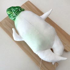 데미무드 무 인형 요염한 채소 쿠션 웃긴 신박한 친구 쓸모없는 선물, 단일