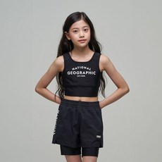 내셔널지오그래 NATIONAL GEOGRAPHIC KIDS K242GRG630 여아 이너탑 CARBONBLACK 455336