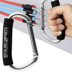 운동기구 카라비너 근력운동밴드 튜빙밴드 고무 밴드 헬스 홈트레이닝기구 풀업 근력운동 풀업밴드, 1개