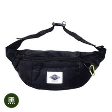Vintage 。復古家。日本 Holiday A.M. 登山扣 防潑水 腰包 胸背包 斜背包, 黑