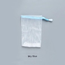 더블 레이어 포밍 네트 수제 비누 버블 백 빔 페이스 클렌저, 8. skyblue, C. 100PCS