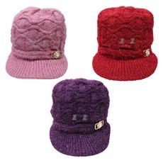 넥워머 IS-SA 글리터 기모안감 니트 캡모자 패션비니(1261EA), 퍼플, 본상품선택