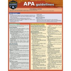 APA Guidelines - 7th Edition: A Quickstudy Laminated Reference Guide Other, Quickstudy Reference Guides