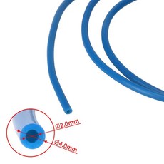 KUFAN PTFE 튜브 1M 2M 5M 2x4 2x3 4x6mm 3D 프린터 부품 파이프 보우덴 J 헤드 1 75mm 필라멘트 가이드, [03] 3M PTFE Tube, [03] ID2 OD4 Blue, ID2 OD4 Blue