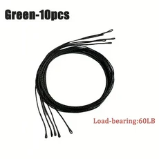 리드 코어 낚싯줄 - 잉어 낚시용 카모 브레이디드 싱킹 라인 장거리 캐스팅을 위한 고강도 45lb & 60lb 테, 11 60LB Green 10PCS