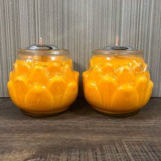 2號蓮花蠟燭 酥油蓮花燈 12對 祈福平安燈 招財光明燈, 黃色2號蓮花蠟燭1箱, 黃色