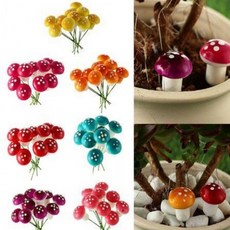 생활선물세트 장식 버섯 인공 화분 식물 공예 홈 수지, 핑크낱개 SE03467