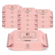 앙블랑 세이프 인디핑크 유아물티슈 휴대캡형, 63g, 20매, 12개