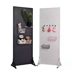 타공판 철제파티션 가벽 공간분리 인테리어 타공 가벽 파티션 가림막 칸막이 가벽 공간분리, 블랙 1200*600