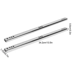 2단 강철 볼 양방향 슬라이드 레일 식탁 캐비닛 서랍 양방향 슬라이드 레일 폭 17mm(246mm), 342mm