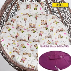 그네의자 파파산 원형 분리형 베개 홈 파티오 채워지지 않은 채워진 계란 바구니 좌석 의자 쿠션 커버 의자 없음 행잉 스윙 SL, [24] X NO chair