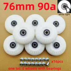 쿠쿠스토어 78A 경도 7mm 사이즈 오렌지 레드 소프트 고탄성 롤러 스케이트 타이어 8개 포함 전문 하키 휠, 03 7mm