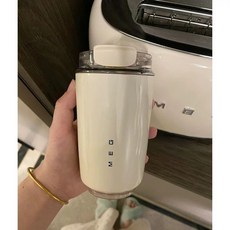커피 텀블러 스테인리스 미니 텀블러 휴대용, A. 밀키 화이트 320ml