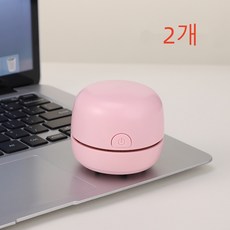 자칠 책상 지우개 청소기 충전식 무선 핸디 청소기 1+1, 2개, 핑크