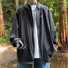 薄款冰絲防曬衣男夏季山系戶外潮牌寬鬆日系原宿連帽防紫外線外套