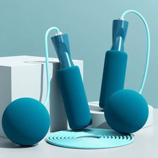 무선 줄넘기 조절 가능한 체중 부하 이중 목적 스포츠 전문 스포츠 용품 피트니스, 01 Blue - Small Ball, 1개