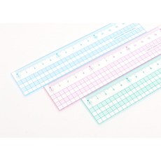 모닝글로리 1500 15cm 자 직자 그리드 눈금 방안자, 3개, 랜덤