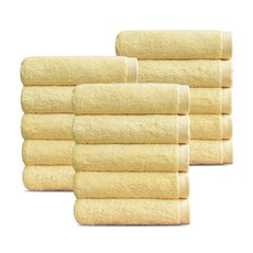 [주주] 흡수력좋은 40수 도톰한 200g 무형광 호텔수건, 옐로우, 15개