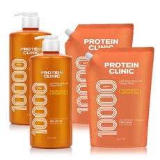 엘라스틴 프로틴클리닉 10000 샴푸 1L + 리필 900ml, 2개, 1.9L