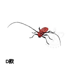 BANDAI 轉蛋 扭蛋 生物大圖鑑 進擊 天牛 昆蟲 模型 全4款, 1個, D款/紅星天牛2A180