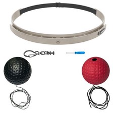 兒童拳擊反應球 敏捷訓練球 速度球 光面軟園 直徑7cm/8cm/9cm, 矽膠頭帶+黑色軟球+紅色硬球