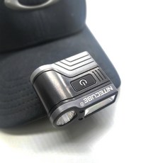 나이트큐브 NCL 듀얼 충전식 센서 LED 캡라이트 헤드랜턴, 블랙, 1개