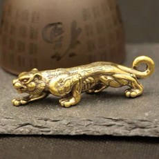 黃銅虎符毛筆擱 復古兵符鎮紙, 1個, 單個虎符