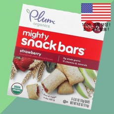 플럼 오가닉스 마이티 스낵바 토츠 딸기 스트로베리 6개 바 각 0.67온스 19g Plum Organics Mighty Snack Bars Tots Strawberry 6 0., 1