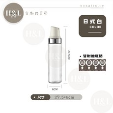 H&L匠心優廚 日系輕奢玻璃油壺, New【日式白｜大】自開式／不鏽鋼油嘴, 1個