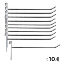 휀스망 일자후크 10cm 메쉬망 철망 일선후크 고리, 10개, 크롬 10cm