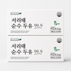 바디랩 서리태 순수 두유 99.9, 190ml, 48개