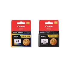 캐논 정품잉크 PG-40 CL-41 카트리지, 1세트, 4색세트(PG-40+CL-41))