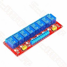 祥昌電子 8路繼電器模組 5V 繼電器模組 模塊 Relay (紅/藍板隨機出貨), 1個