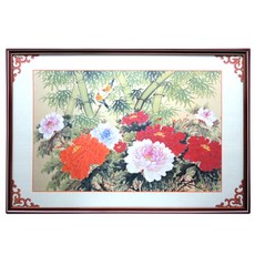 【168開運坊】風水畫系列 牡丹圖 (花開富貴/居家裝飾/台灣框/擇日安置), 詳見包裝