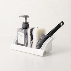 칸막이조절 화이트 주방세제 수세미거치대 싱크대선반 25865pc 1(PC)