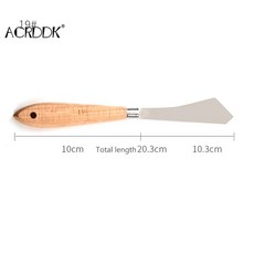 팔레트 나이프 페인팅 스테인레스 스틸 주걱 팔레트 나이프 오일 페인트 금속 나이프 나무 손잡이 FL, 19, 19