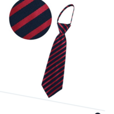 초등학교행사 레드 줄무늬 어린이 주니어 넥타이 (단체주문가능)