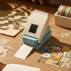 우표펀칭기 우표 모양 펀치 펀칭기 중형 직사각형 21X25mm, 1개, 우표