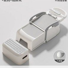 머리감는 의자 샴푸대 샴푸 그레이 접이식 간이 환자용 누워서, 1개, P. 초안정 초편안 전체 PU 소프트 쿠션 별빛 회색