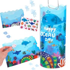 여름 만들기 키트 원통모빌 초등 어린이집 유치원 미술활동 여름방학 바닷속풍경, 1-바닷속 풍경, 묶음포장