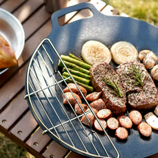 불판 스텐 고기받침대 L 1P 캠핑 그리들 플레이트, 상세페이지 참조, 1개