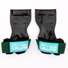 타이거밸런스 헬스 스트랩 리프팅 그립, 다크그린 스트랩(로고 민트), 1세트