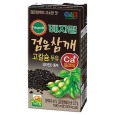 베지밀 검은참깨 고칼슘 두유, 190ml, 120개