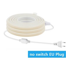디밍 네온 스트립 라이트 스위치 전원 키트 플렉시블 리본 로프 방수 홈 데코, 1개, 1. no switch EU Plug B. N (24)